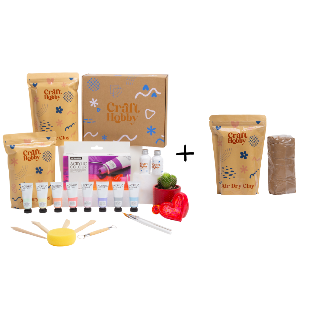 Pasiūlymas - CraftHobby ore džiūstančio molio rinkinys + extra molis