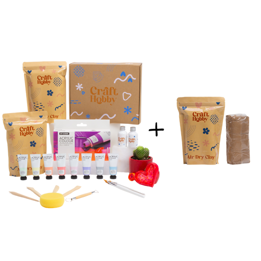 Pasiūlymas - CraftHobby ore džiūstančio molio rinkinys + extra molis