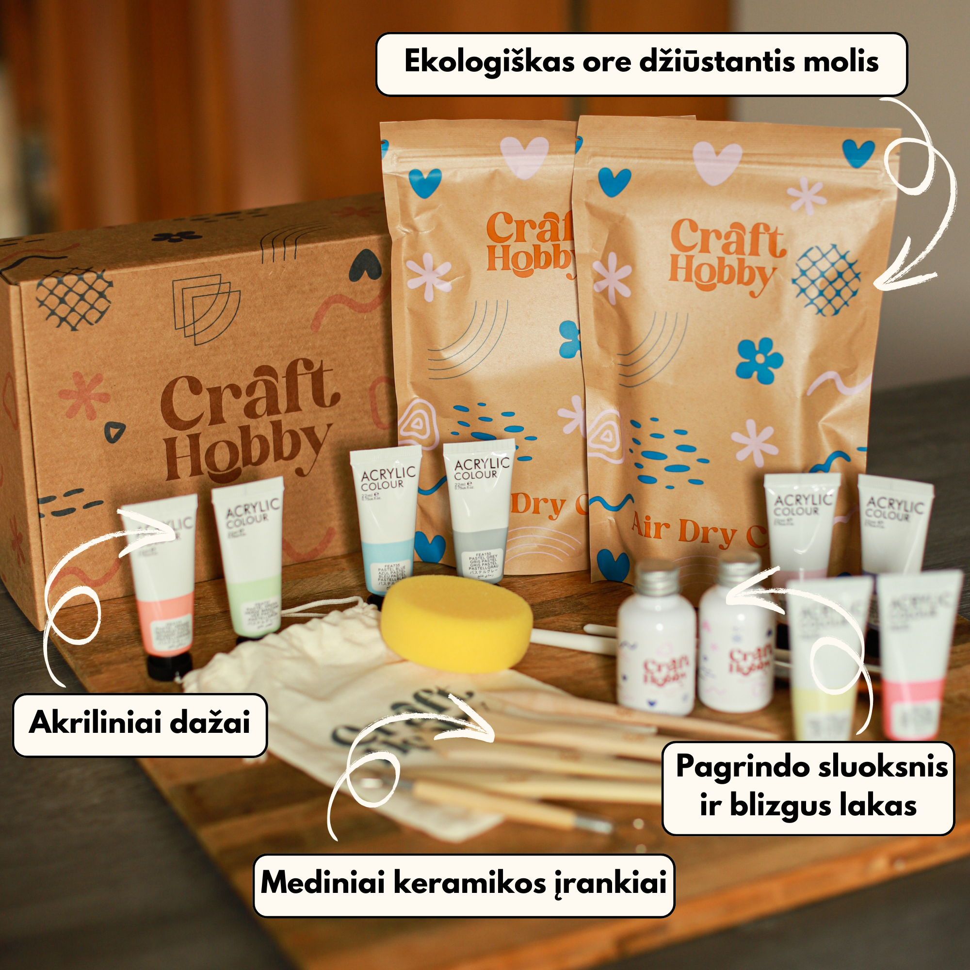 CraftHobby ore džiūstančio molio rinkinys